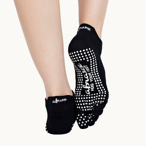 Full Toe Non-Slip Socks - Black